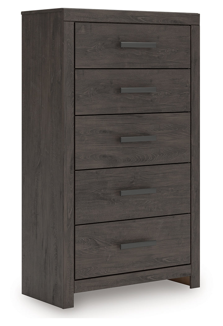 Prendonea Charcoal Panel Bedroom Set by Ashley at Eve Furniture