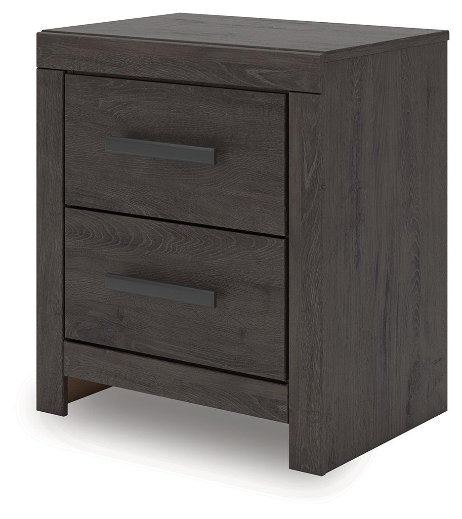 Prendonea Charcoal Nightstand by Ashley at Eve Furniture