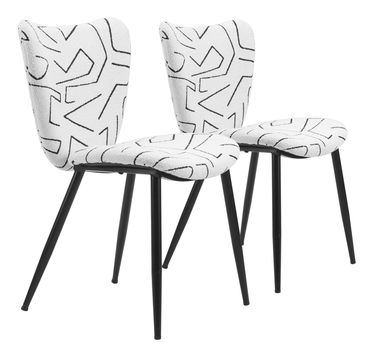 Prestige White Dining Chair (Set of 2) by Zuomod at Eve Furniture