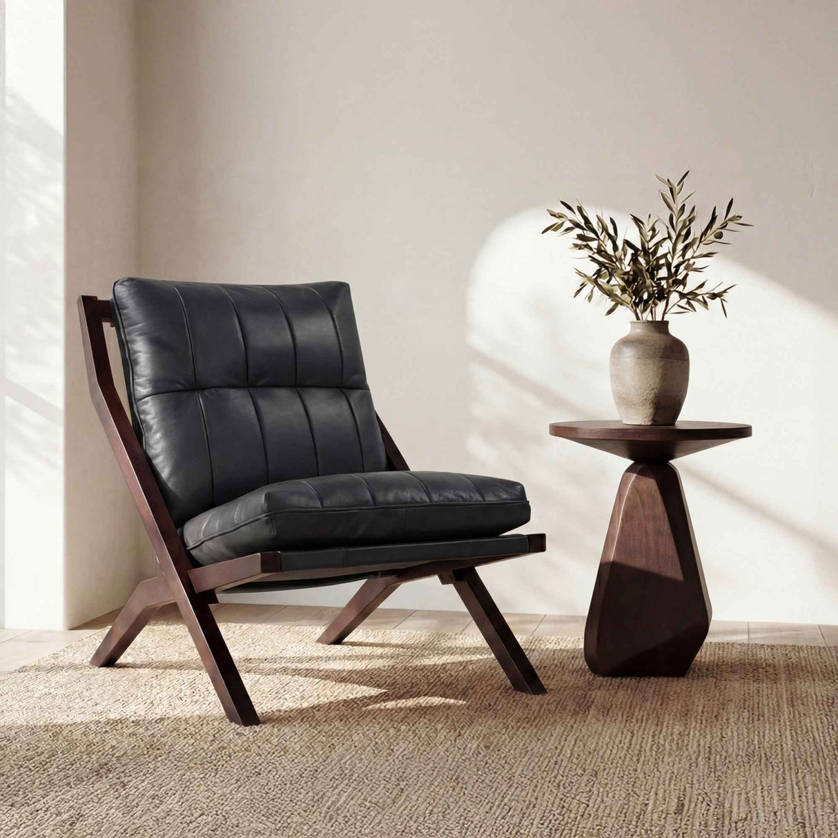 Preston Black Accent Chair by Moe's Home at Eve Furniture