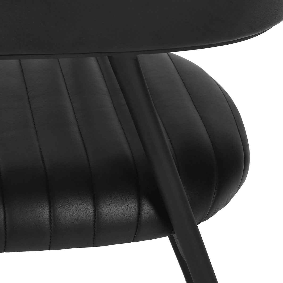Preston Black Leather Dining Chair by Classic Home at Eve Furniture