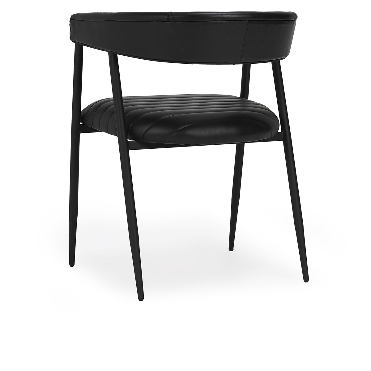 Preston Black Leather Dining Chair by Classic Home at Eve Furniture