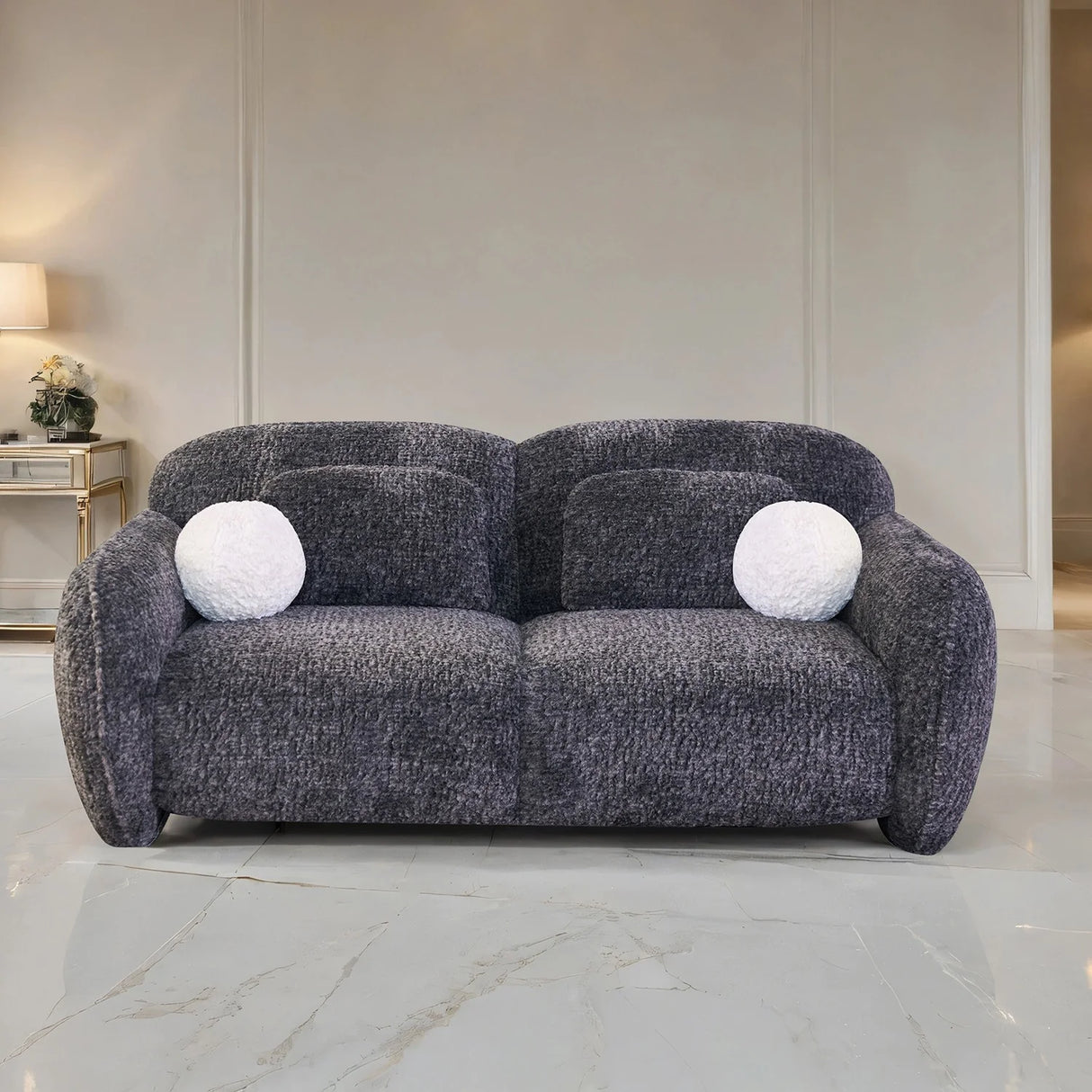 Previti Dark Gray Loveseat by Furniture of America at Eve Furniture