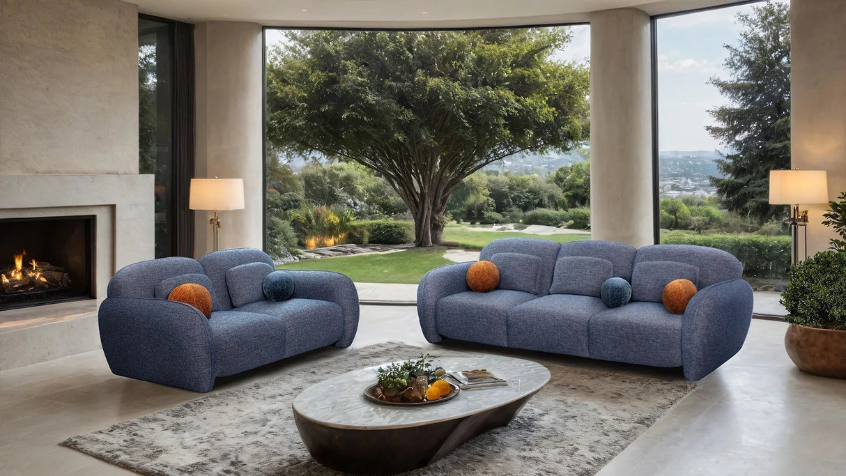 Previti Denim Blue Chair by Furniture of America at Eve Furniture
