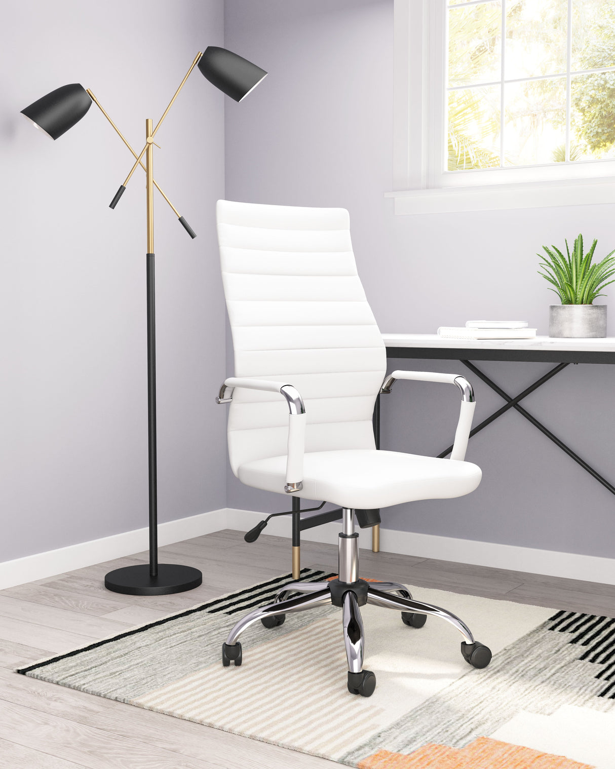 Primero White Office Chair by Zuomod at Eve Furniture