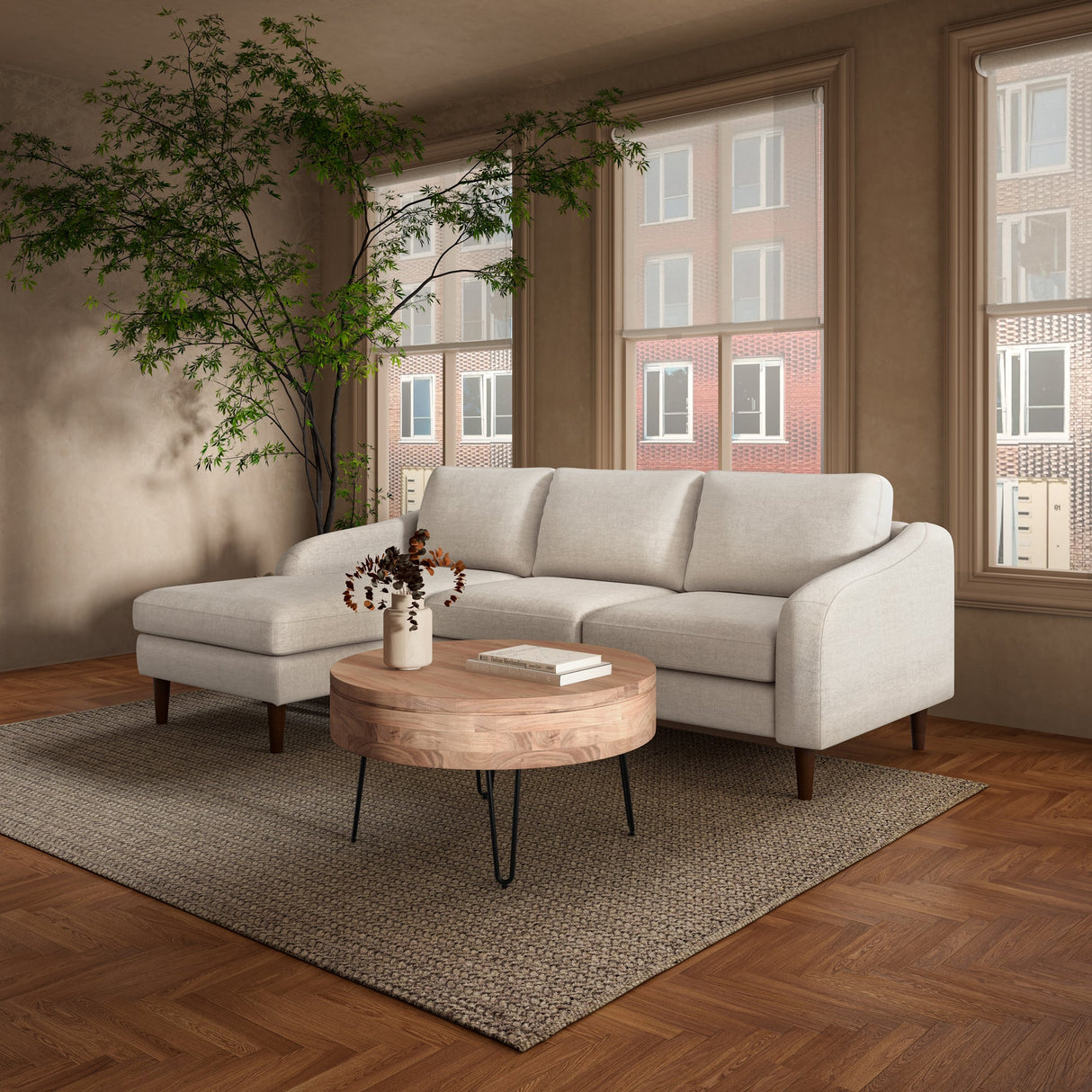 Privado Natural Storage Coffee Table by Moe's Home at Eve Furniture