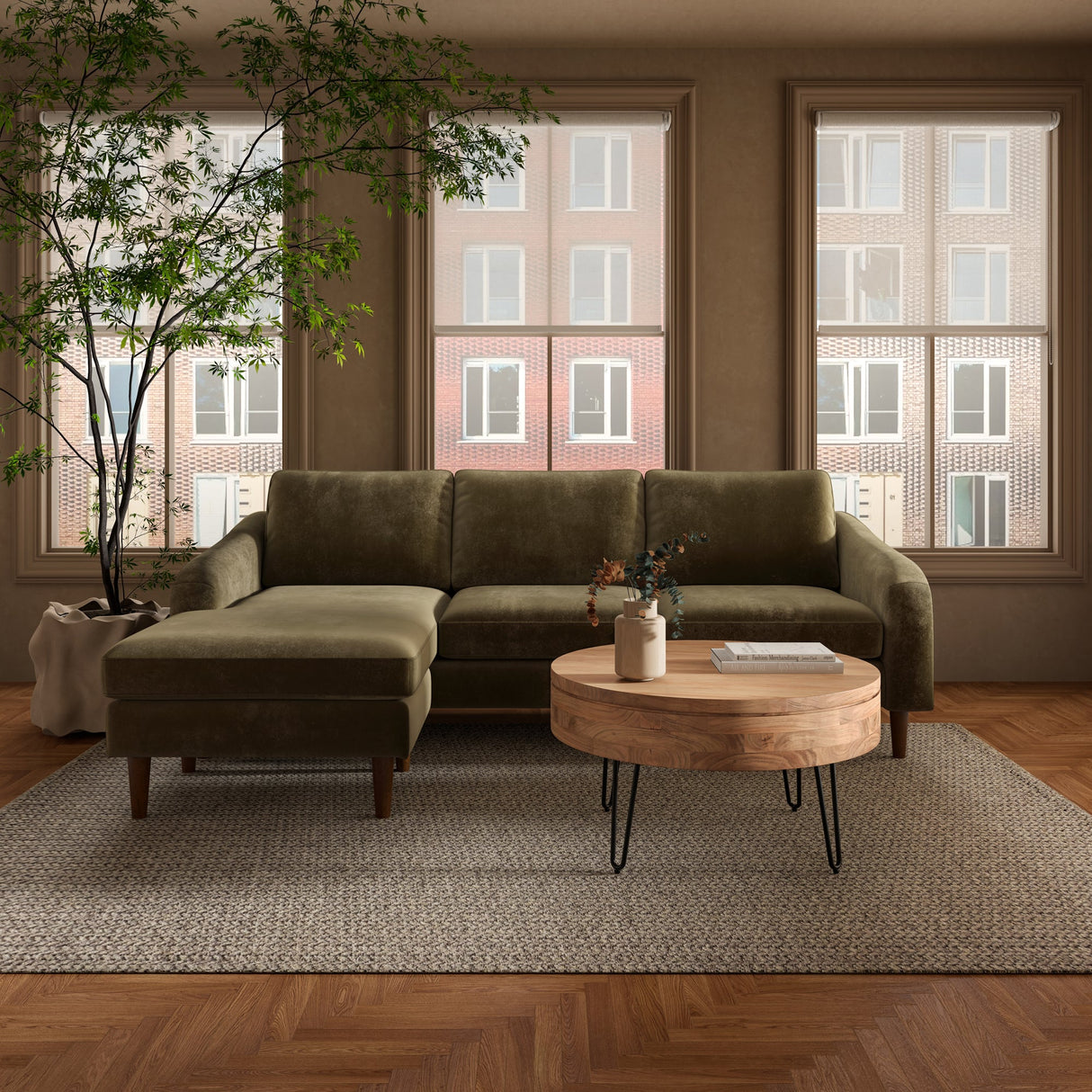 Privado Natural Storage Coffee Table by Moe's Home at Eve Furniture
