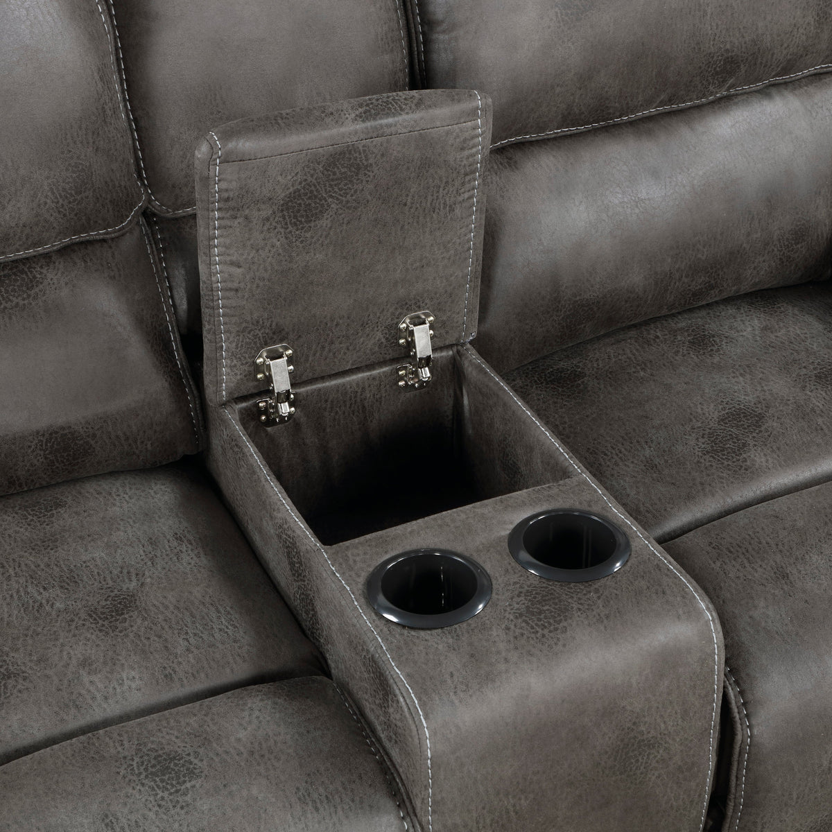 Proctor Gray 2-Piece Microfiber Double Reclining Set by Homelegance at Eve Furniture