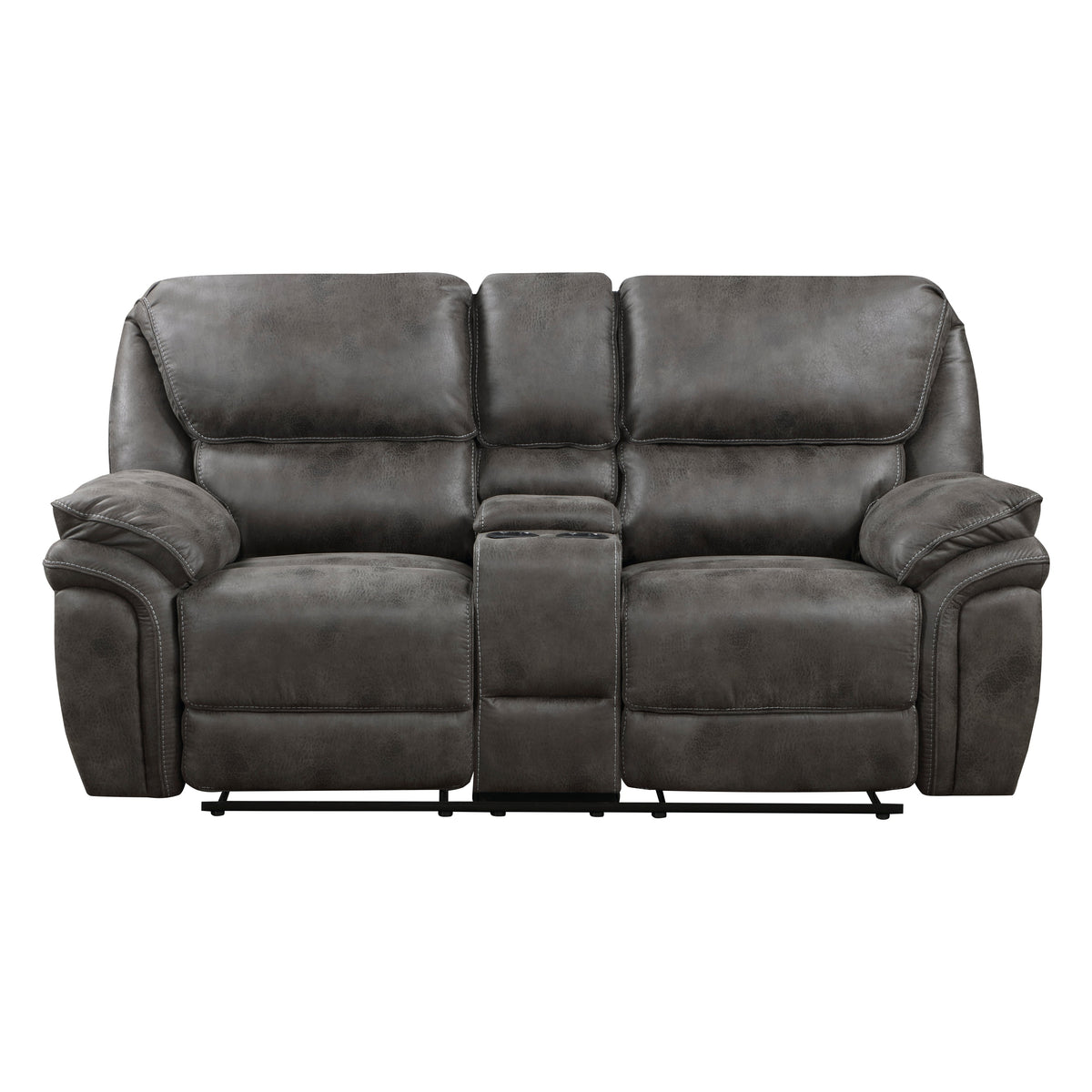 Proctor Gray 2-Piece Microfiber Double Reclining Set by Homelegance at Eve Furniture