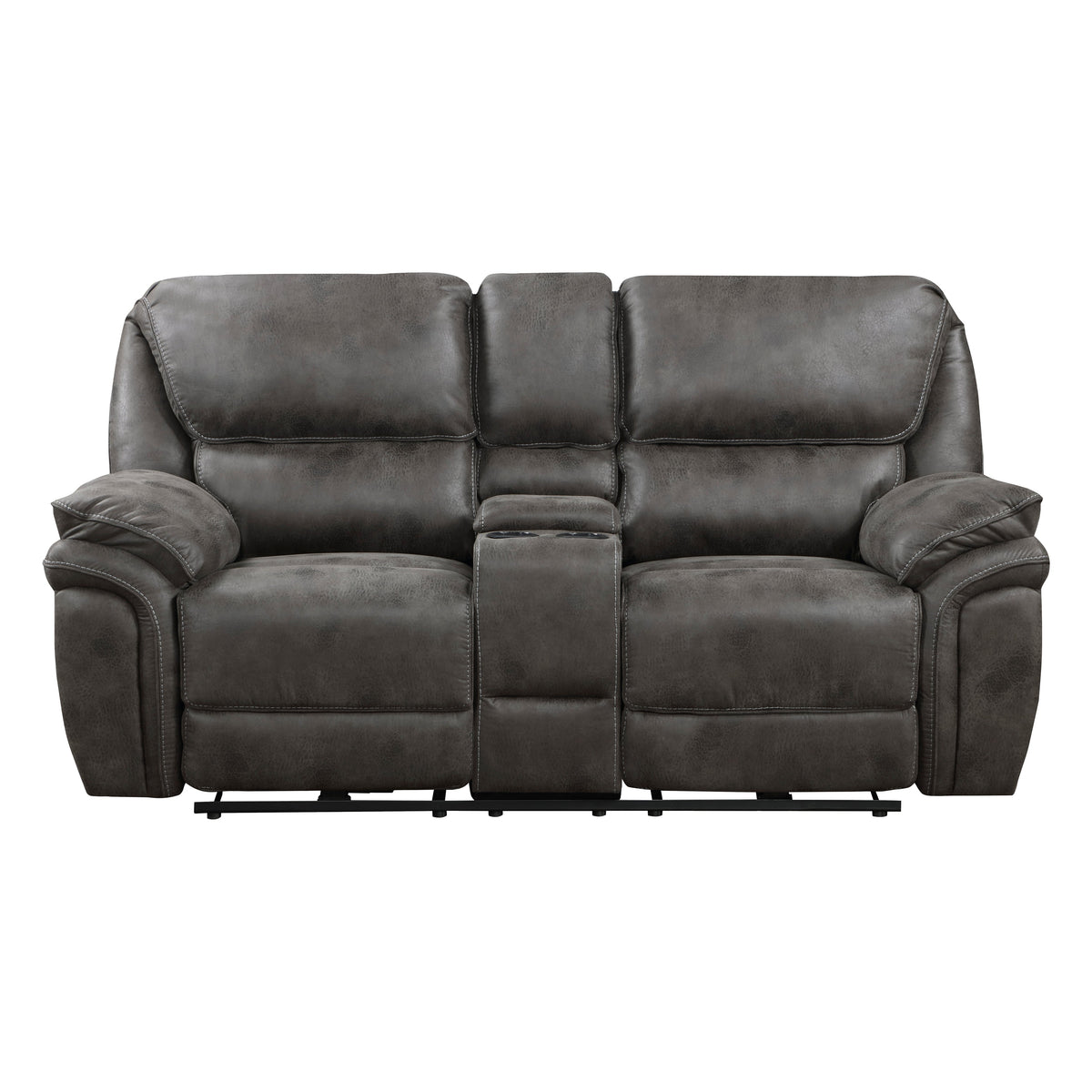 Proctor Gray Microfiber Power Double Reclining Living Room Set by Homelegance at Eve Furniture