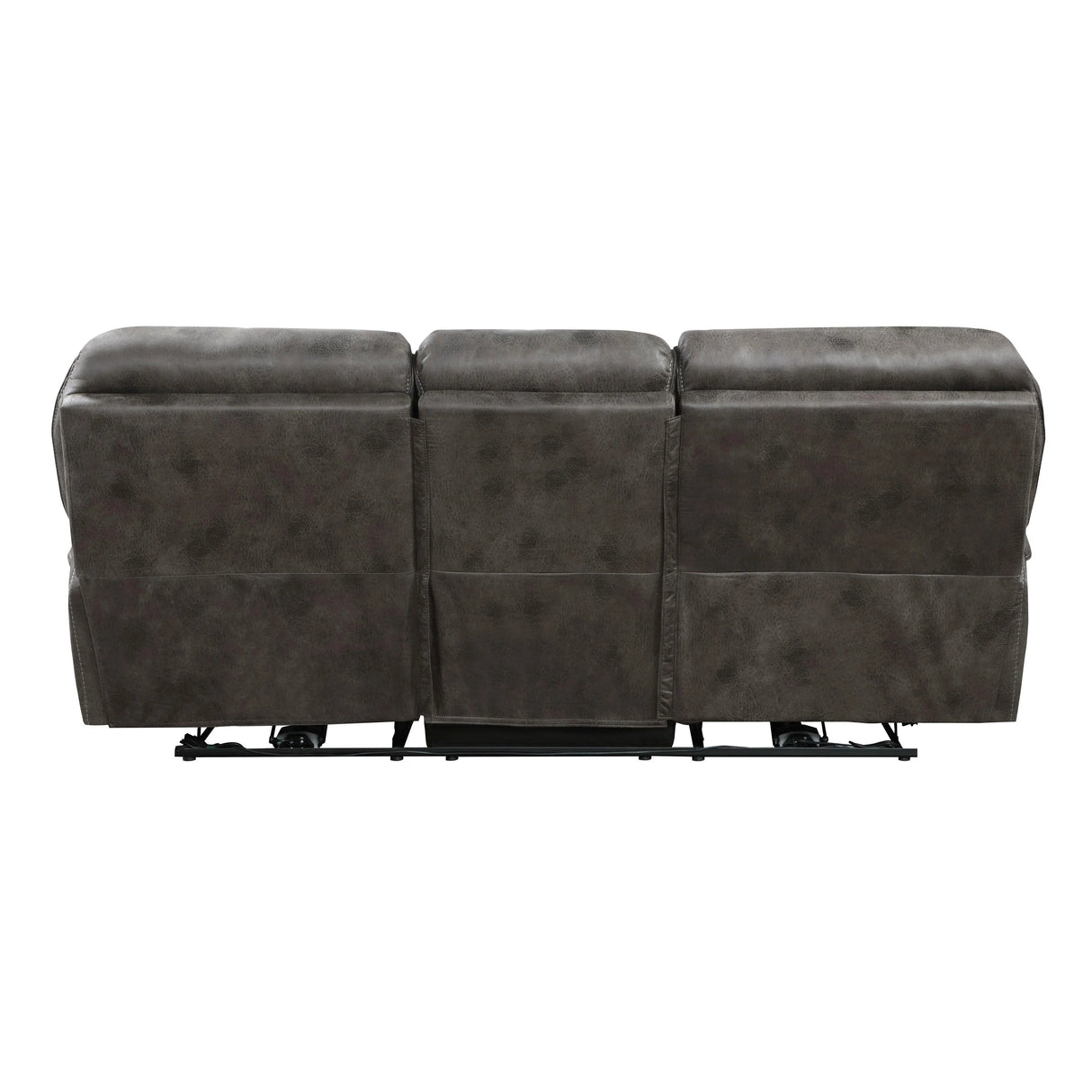 Proctor Gray Microfiber Power Double Reclining Sofa by Homelegance at Eve Furniture
