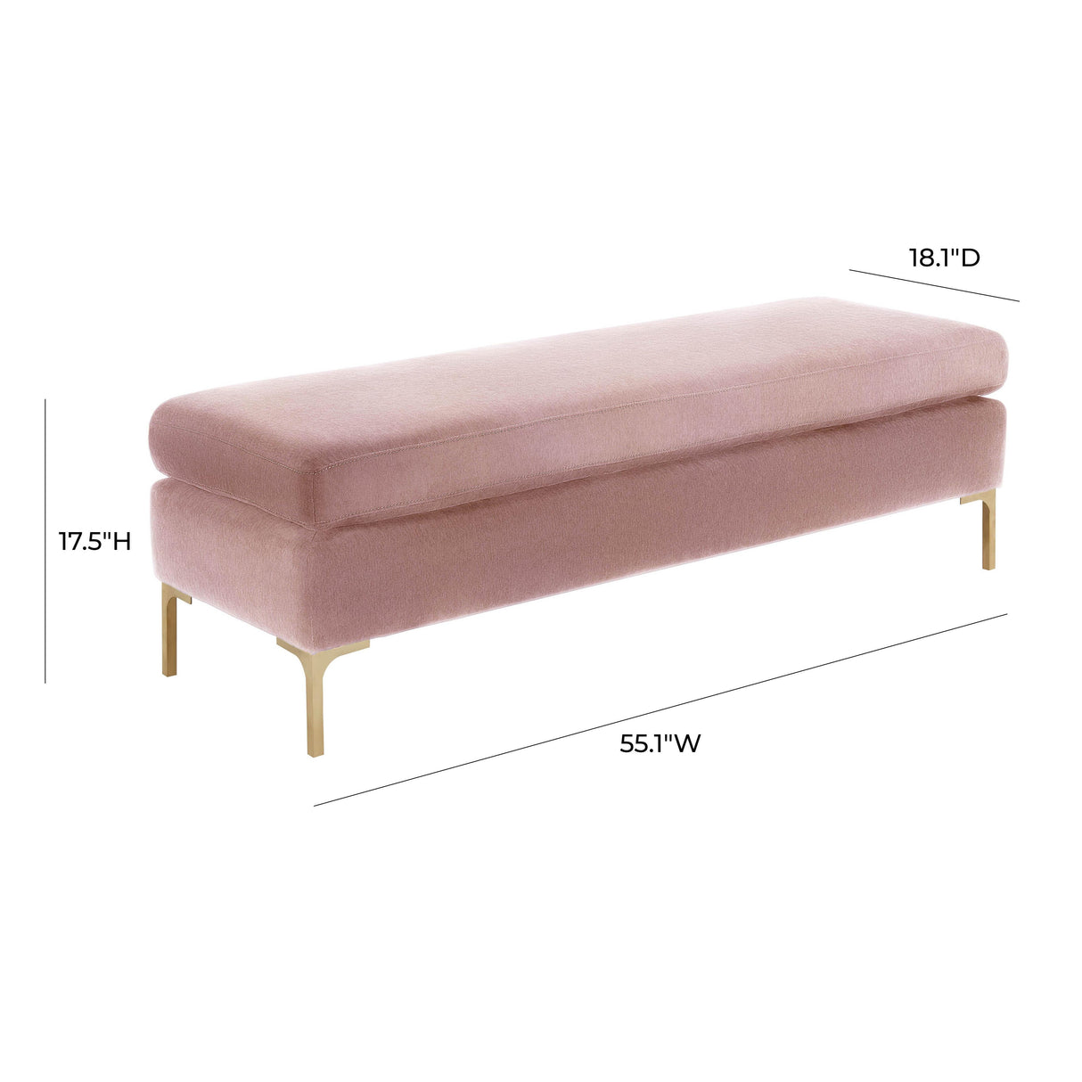 Delilah Velvet Bench by TOV Furniture at Eve Furniture