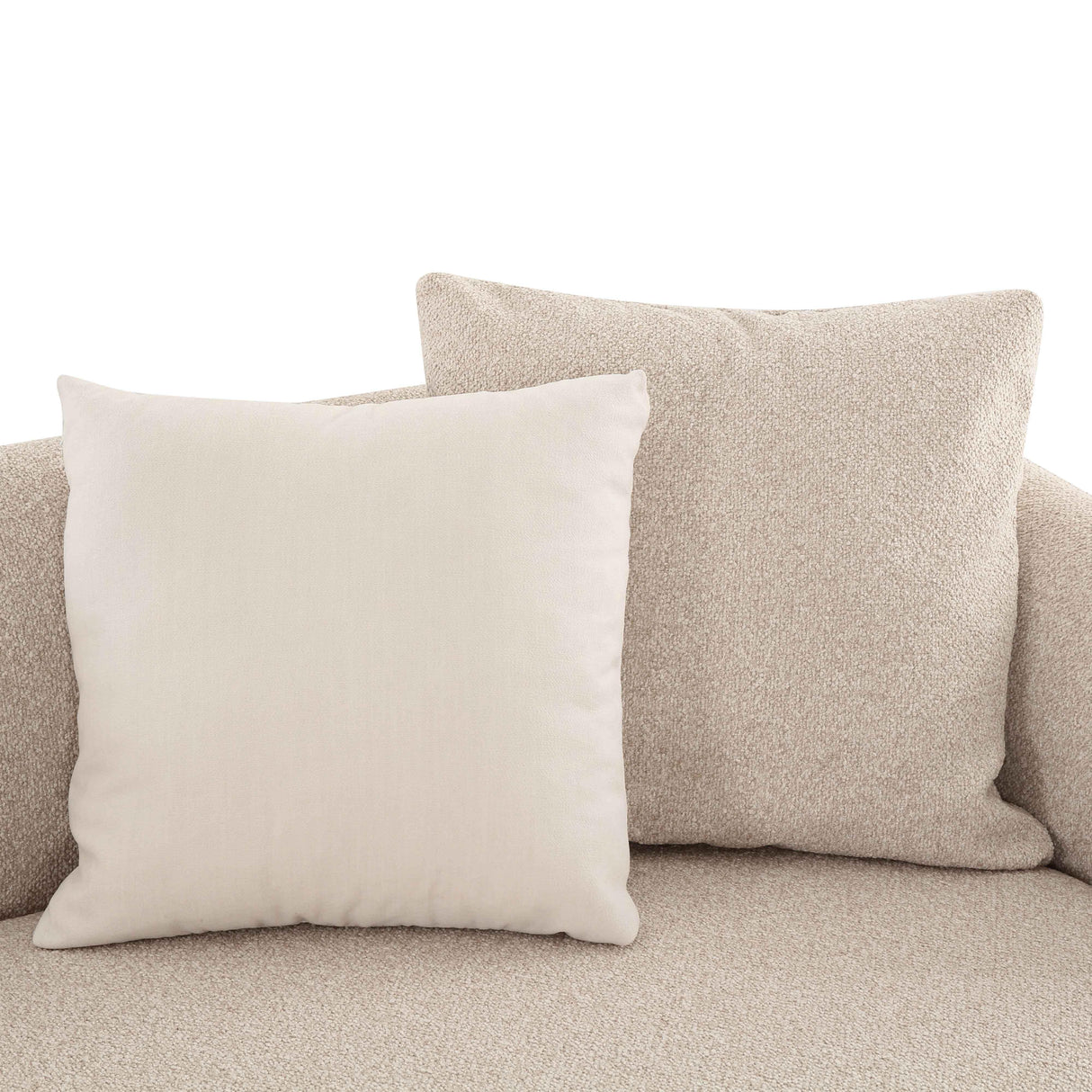 Sylvie Cream Boucle Arm 2-Seater Loveseat by TOV Furniture at Eve Furniture