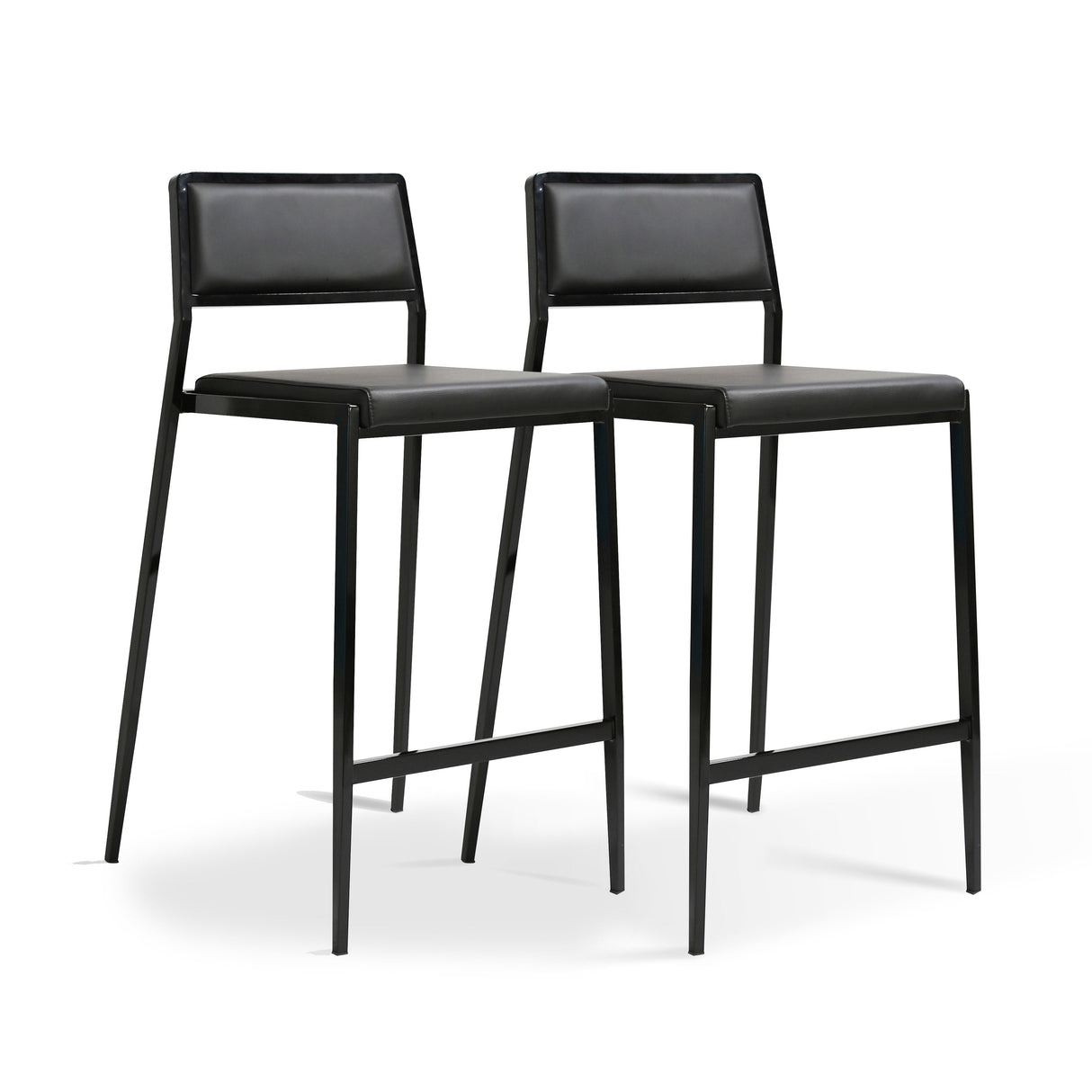Gale Performance Vegan Leather Stackable Stool - Set of 2 by TOV Furniture at Eve Furniture