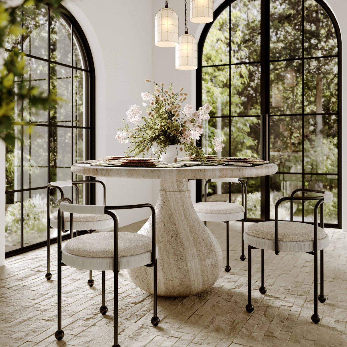 Smooch Indoor / Outdoor 47" Round Dining Table by TOV Furniture at Eve Furniture