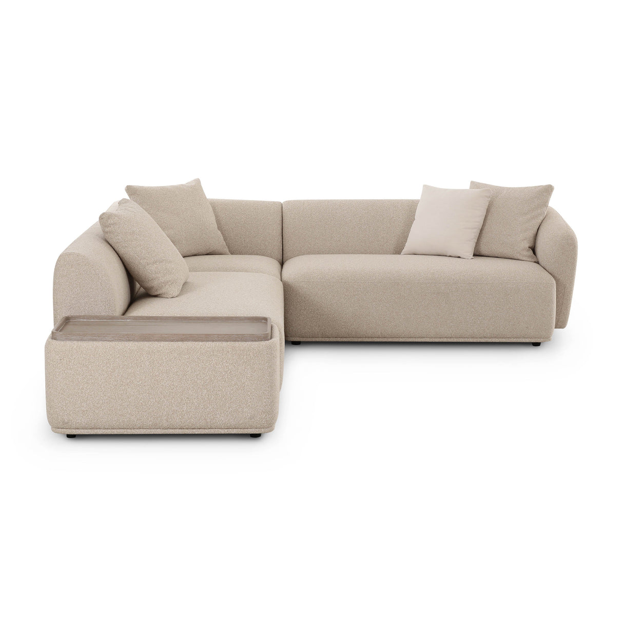 Sylvie Cream Boucle 4-Piece Chaise Sectional by TOV Furniture at Eve Furniture