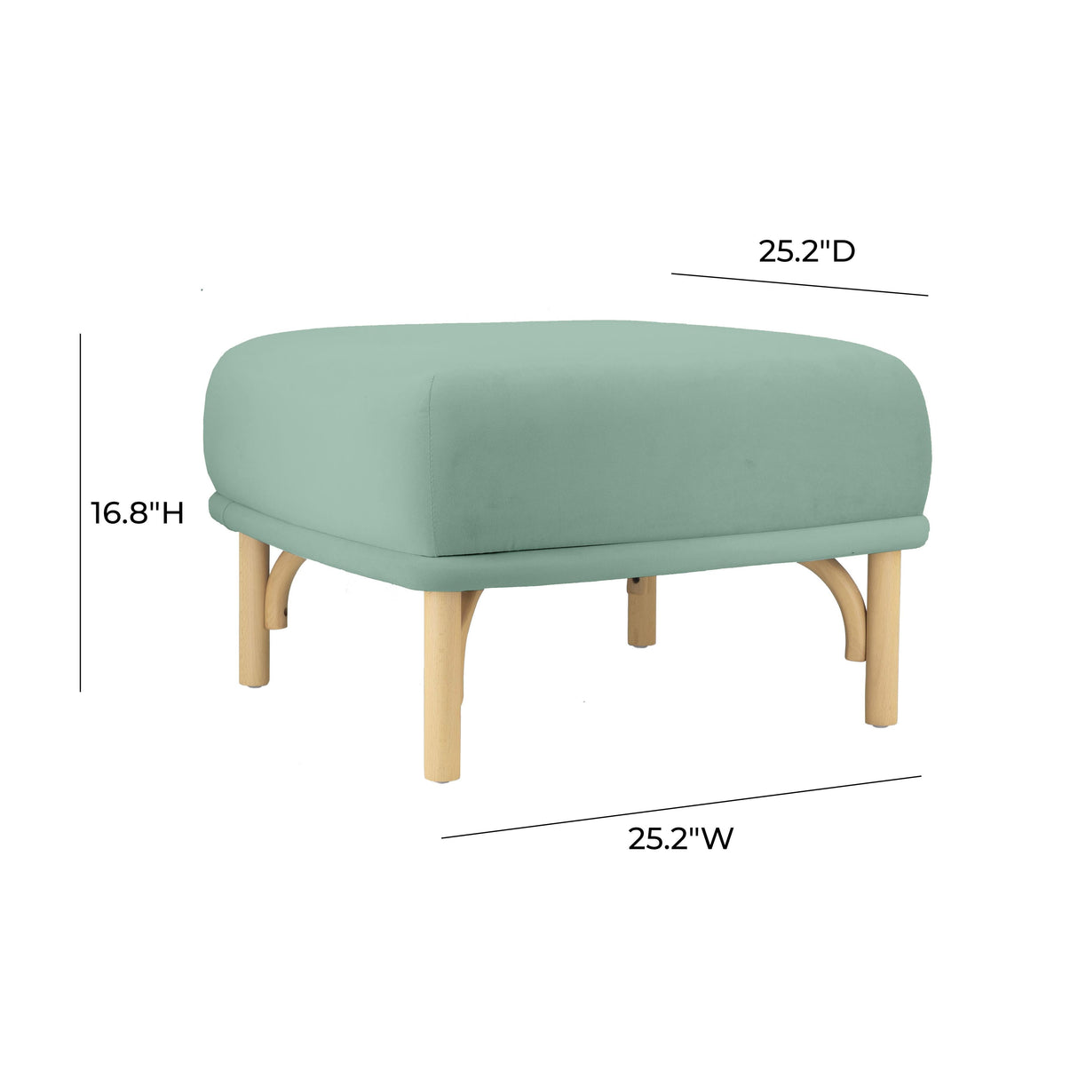 Desiree Velvet Ottoman by TOV Furniture at Eve Furniture