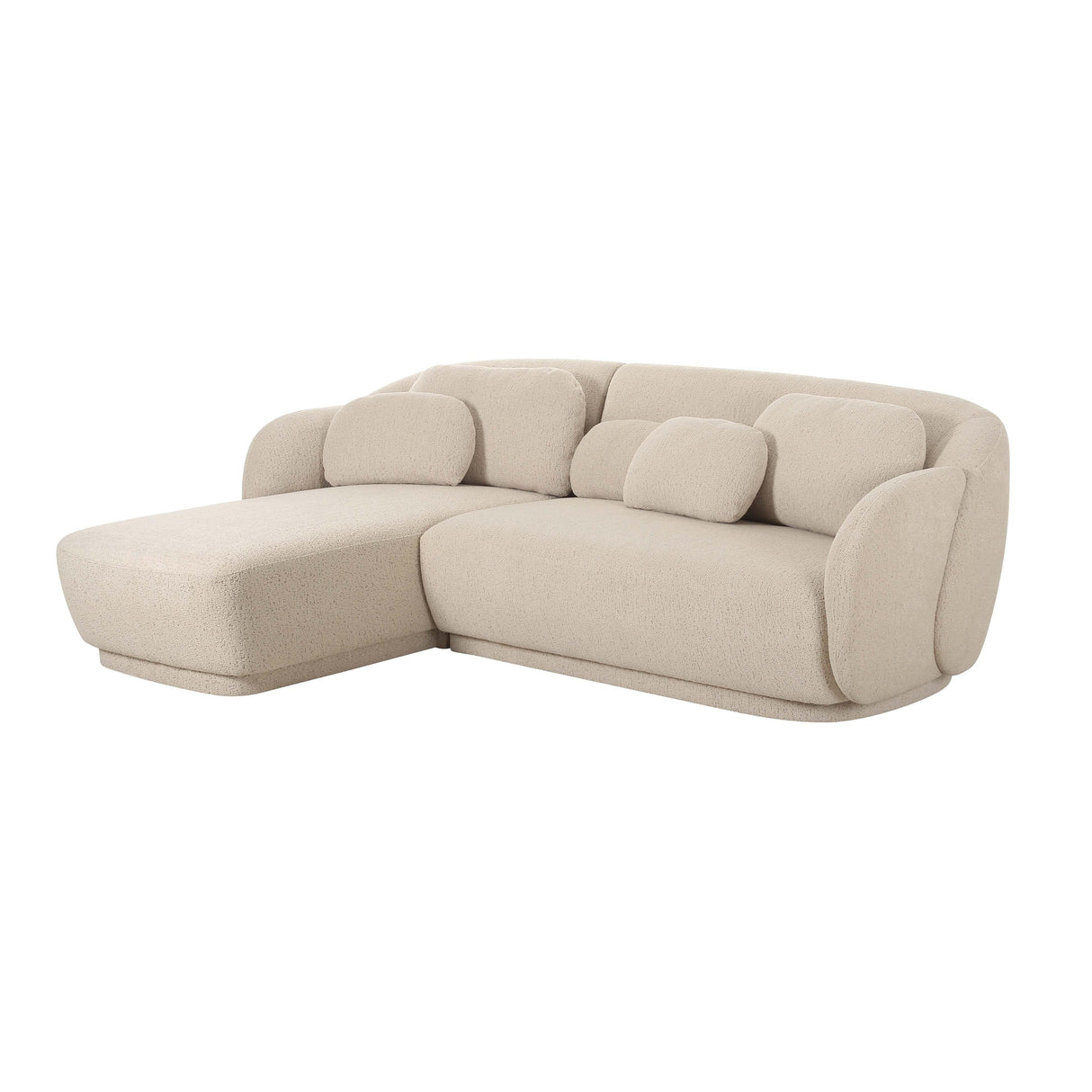 Misty Cream Boucle Sectional by TOV Furniture at Eve Furniture