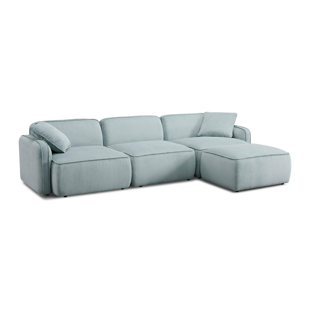 Travie Performance Corduroy Velvet 4-Piece Modular Sectional by TOV Furniture at Eve Furniture