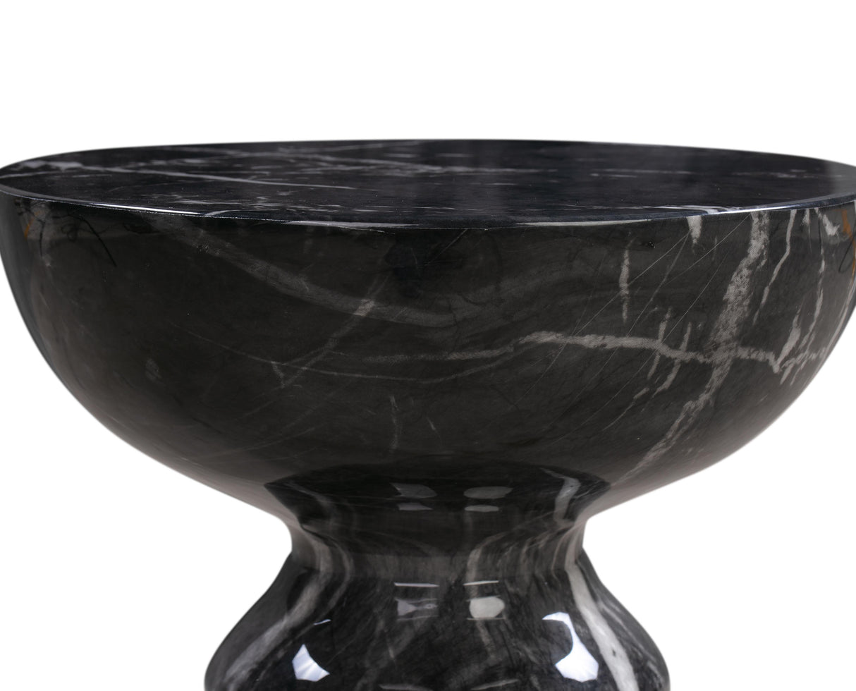 Rue Marble Indoor / Outdoor Round Side Table by TOV Furniture at Eve Furniture