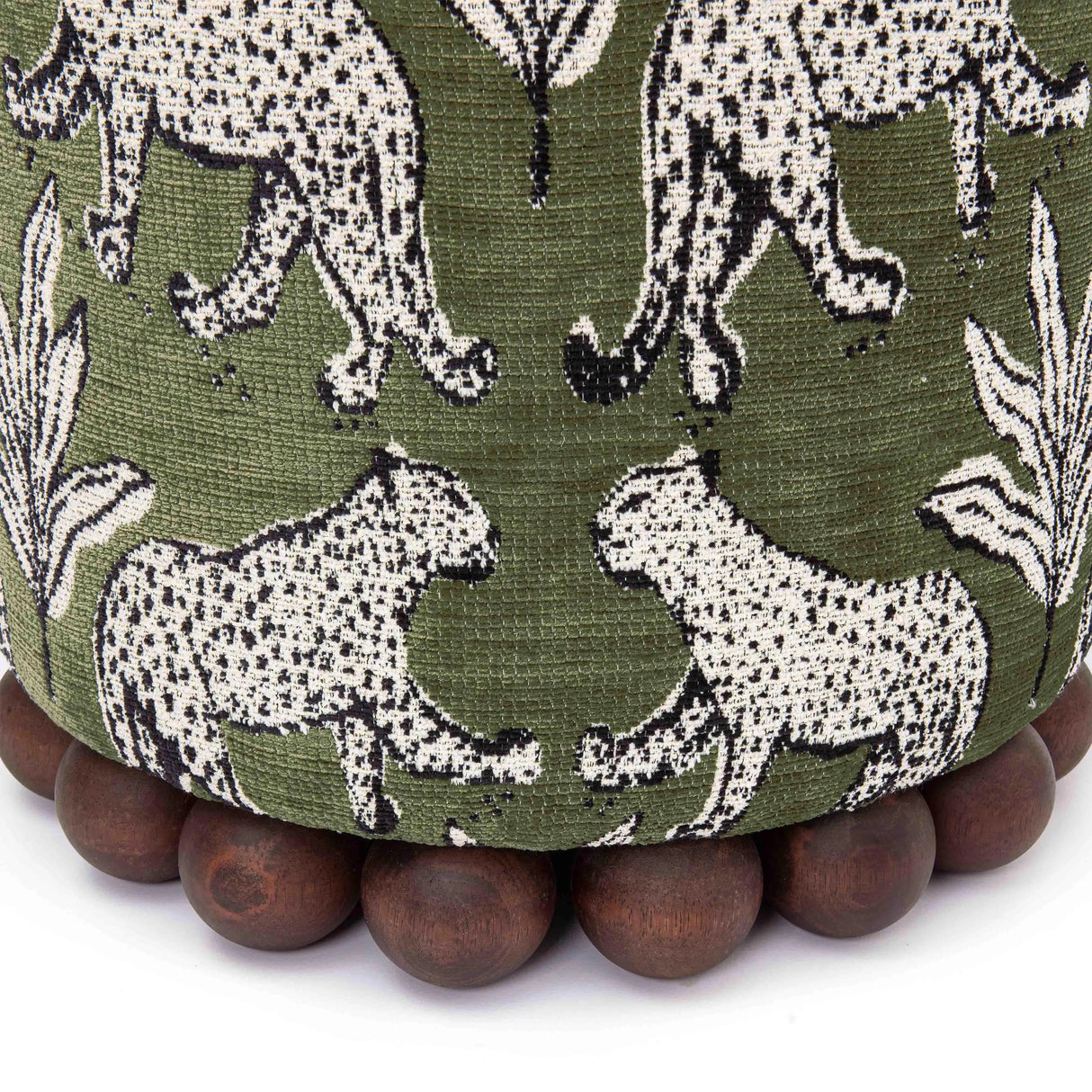 Dex Leopard Jacquard Ottoman by TOV Furniture at Eve Furniture