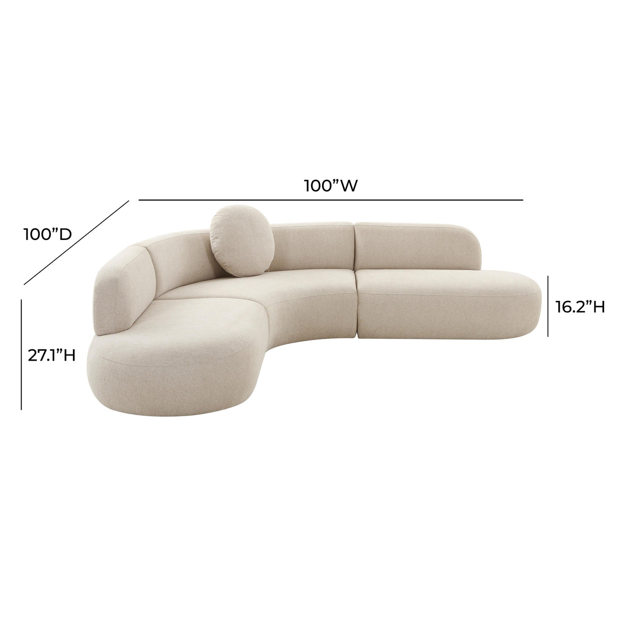 Broohah Upholstered Sectional by TOV Furniture at Eve Furniture