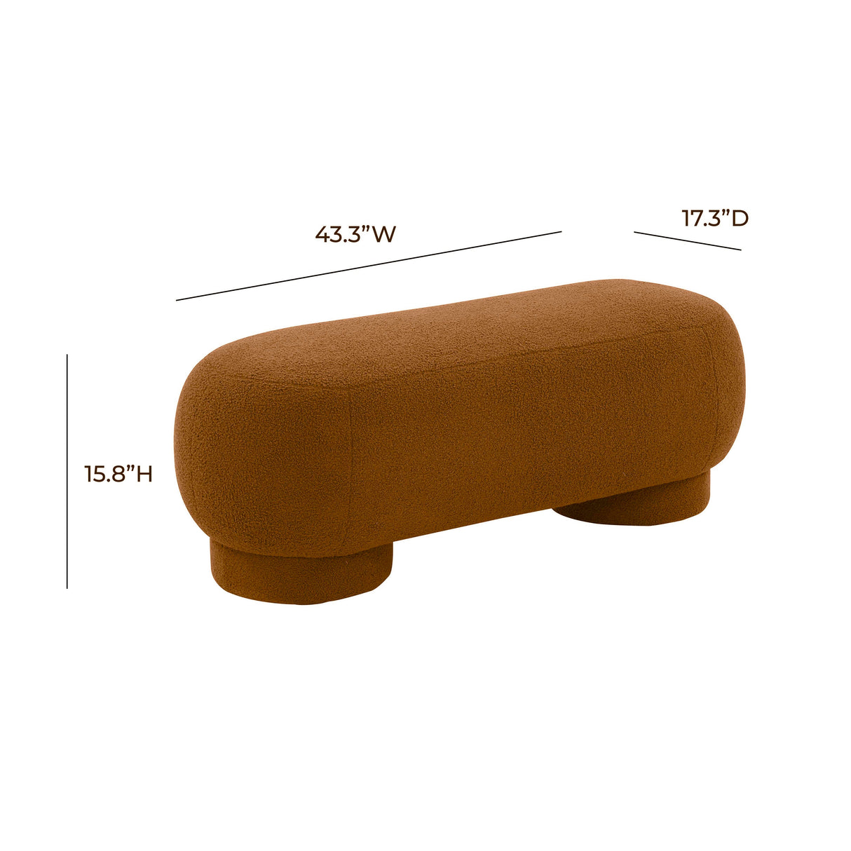 Mara Vegan Shearling Ottoman by TOV Furniture at Eve Furniture