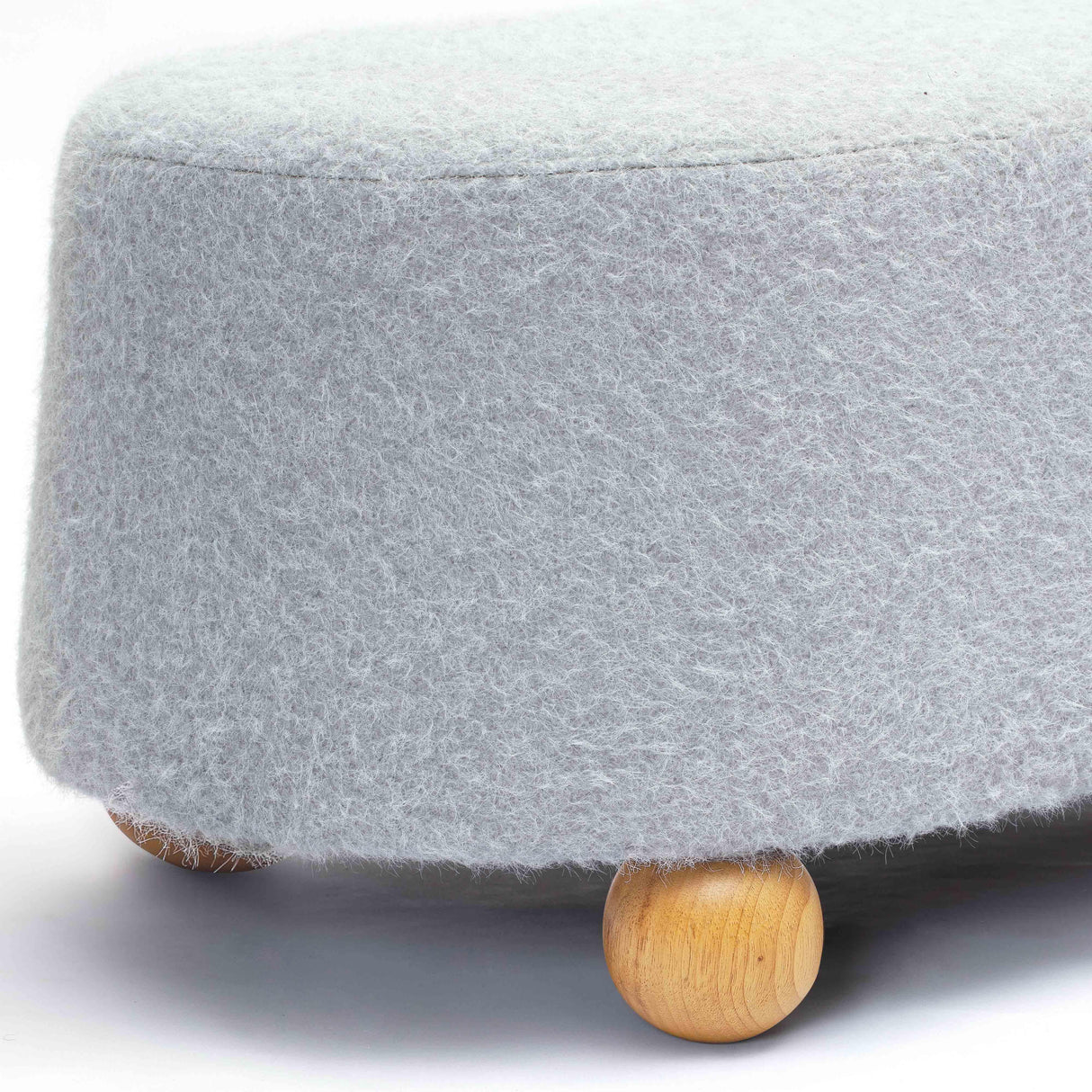 Jaine Loose Mohair Large Ottoman by TOV Furniture at Eve Furniture