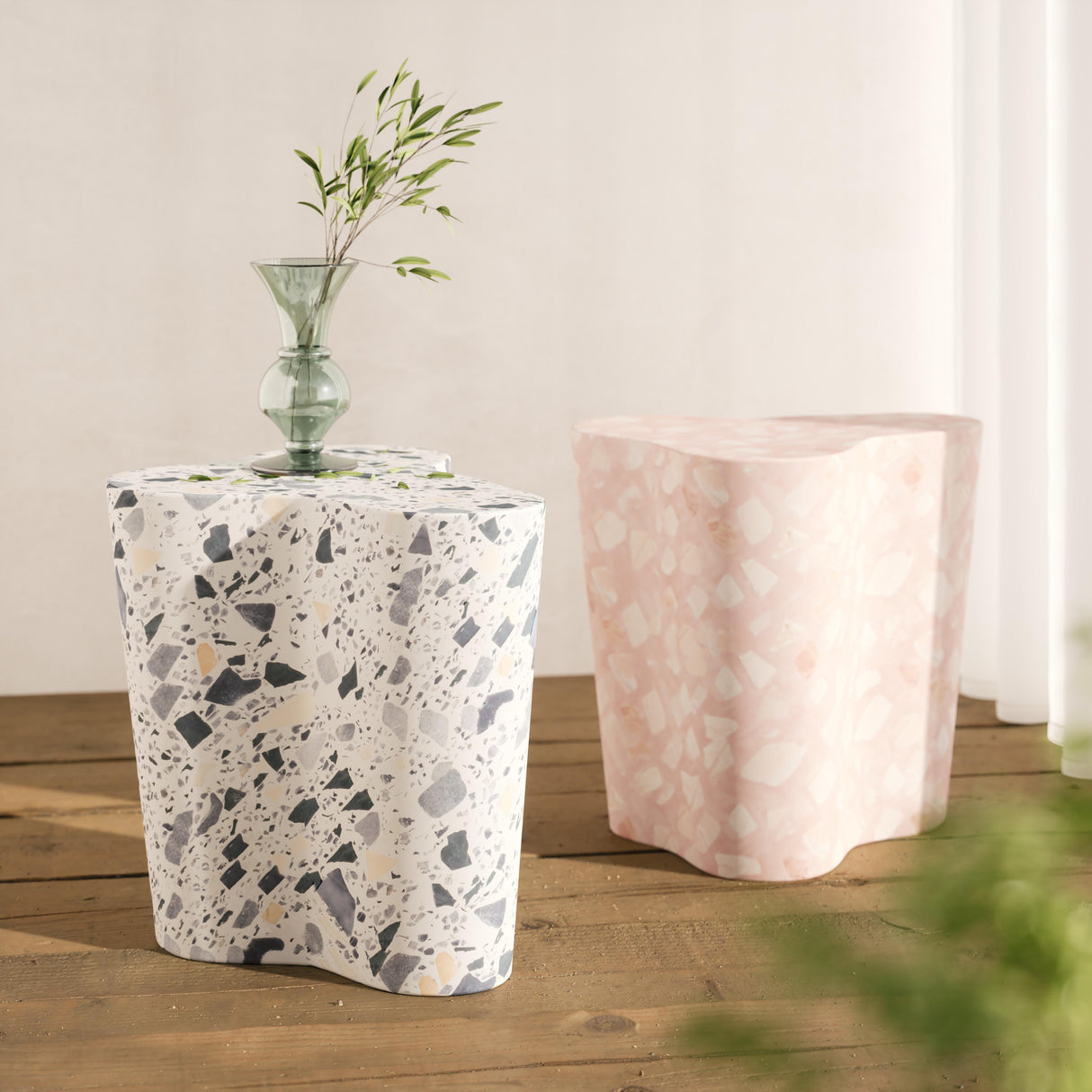 Slab Terrazzo Indoor/Outdoor Side Table by TOV Furniture at Eve Furniture