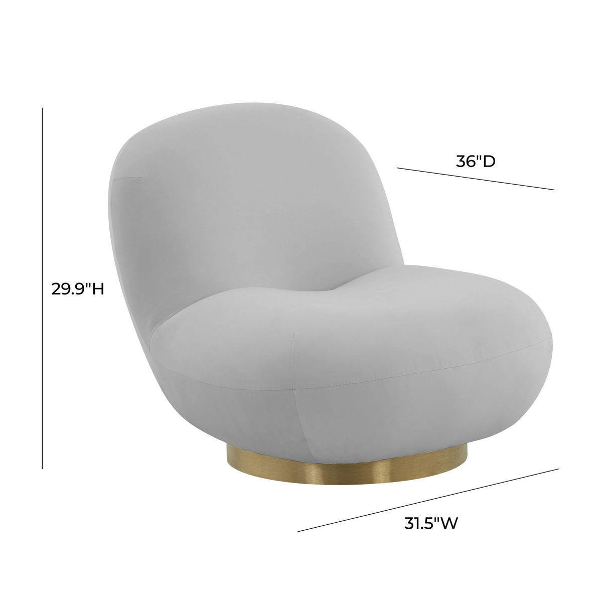 Emily Swivel Chair by TOV Furniture at Eve Furniture