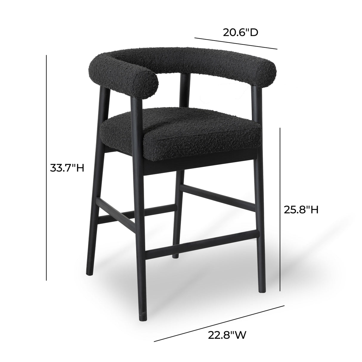 Spara Performance Boucle Counter Stool by TOV Furniture at Eve Furniture