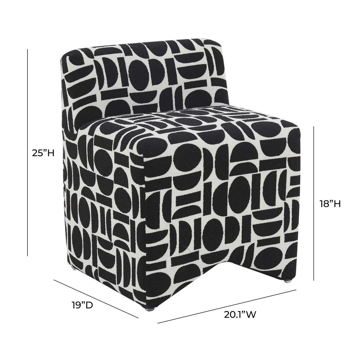 Pippa Geometric Jacquard Weave Stool by TOV Furniture at Eve Furniture