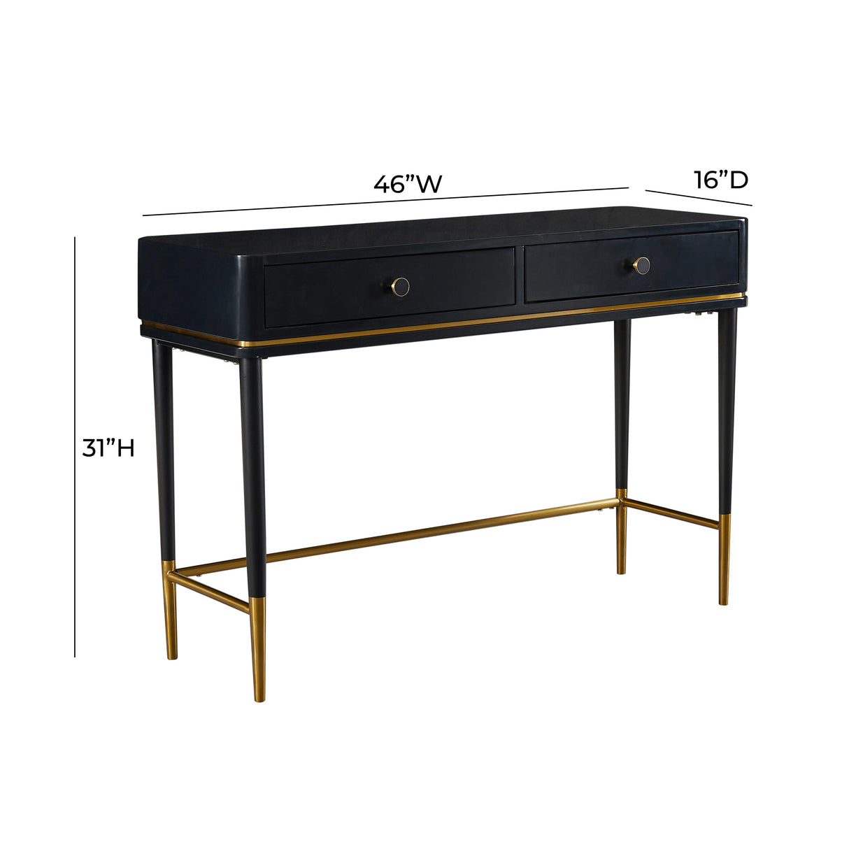 Mariah Two Drawer Desk by TOV Furniture at Eve Furniture