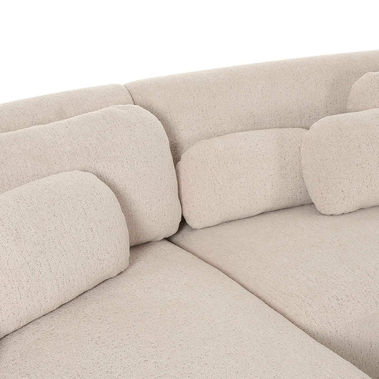 Misty Cream Boucle Sectional by TOV Furniture at Eve Furniture