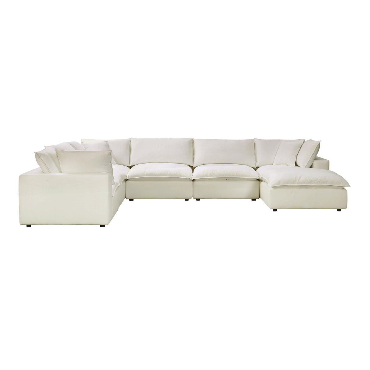 Cali Performance Fabric Modular 7-Piece Large Chaise Sectional by TOV Furniture at Eve Furniture
