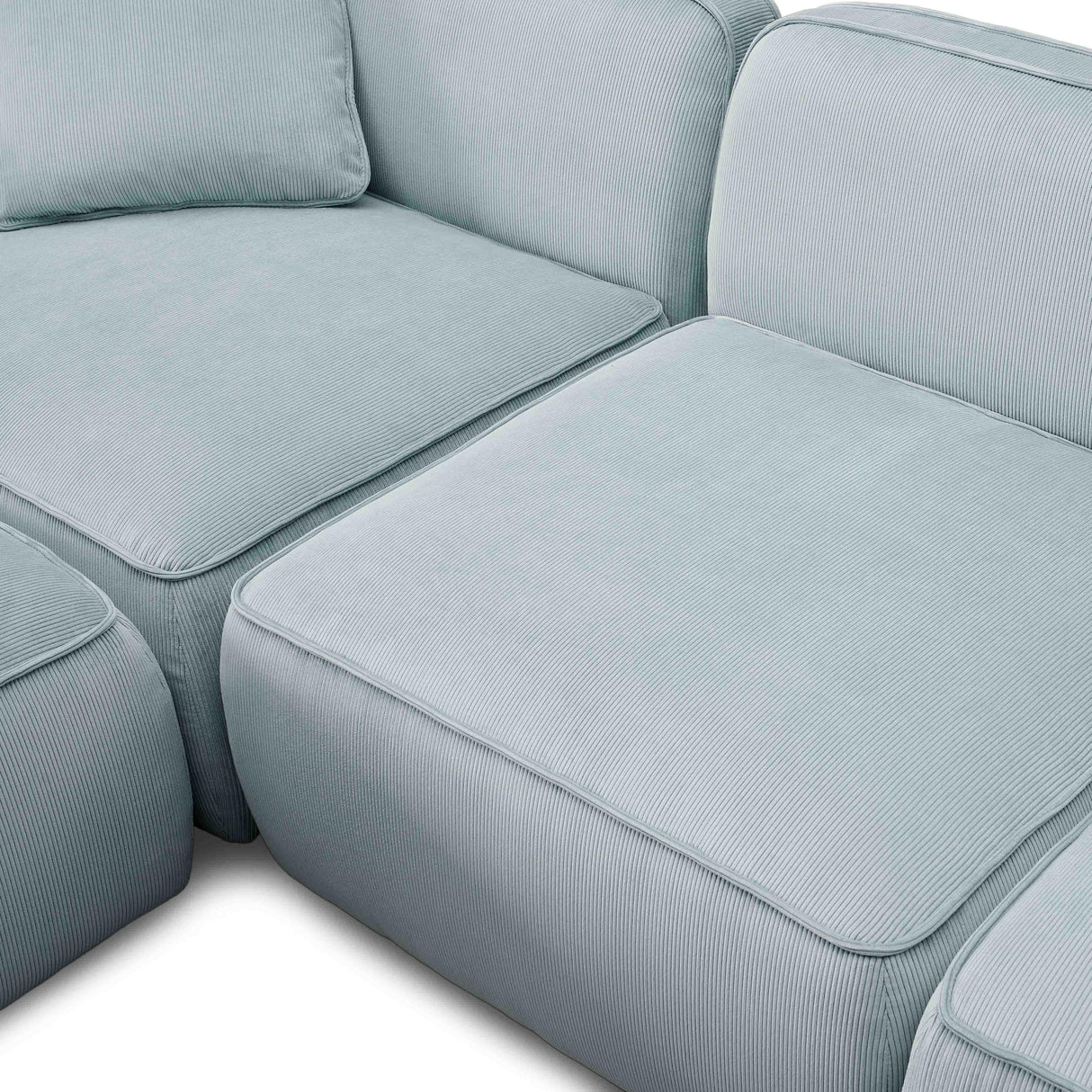 Travie Performance Corduroy Velvet 6-Piece Modular U-Sectional by TOV Furniture at Eve Furniture