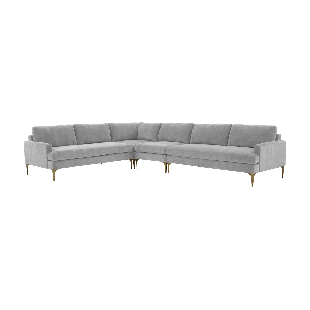 Serena Velvet Large L-Sectional by TOV Furniture at Eve Furniture