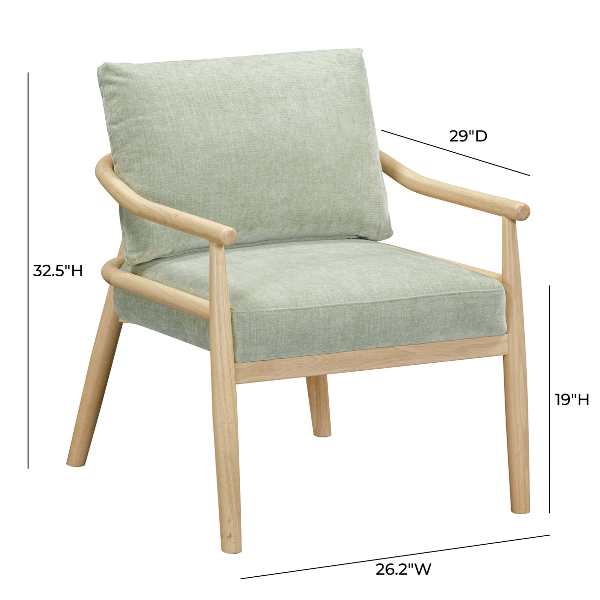 Dixie Chenille Velvet Accent Chair by TOV Furniture at Eve Furniture