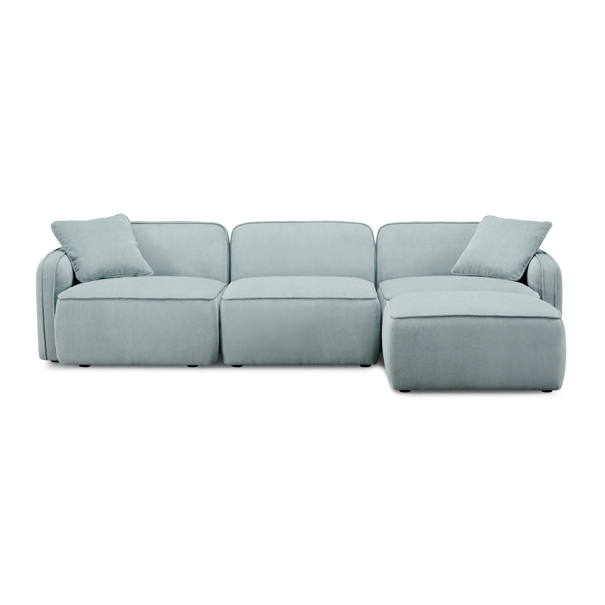 Travie Performance Corduroy Velvet 4-Piece Modular Sectional by TOV Furniture at Eve Furniture