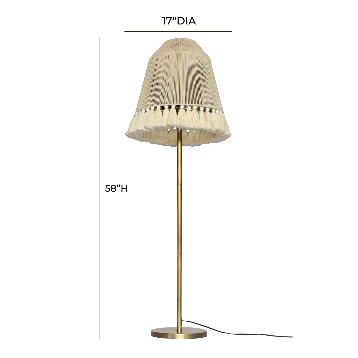 June White Floor Lamp by TOV Furniture at Eve Furniture