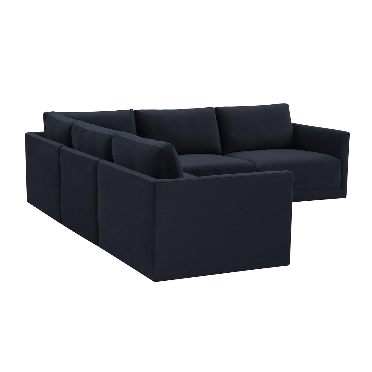 Willow Velvet Modular 5-Piece L Sectional by TOV Furniture at Eve Furniture