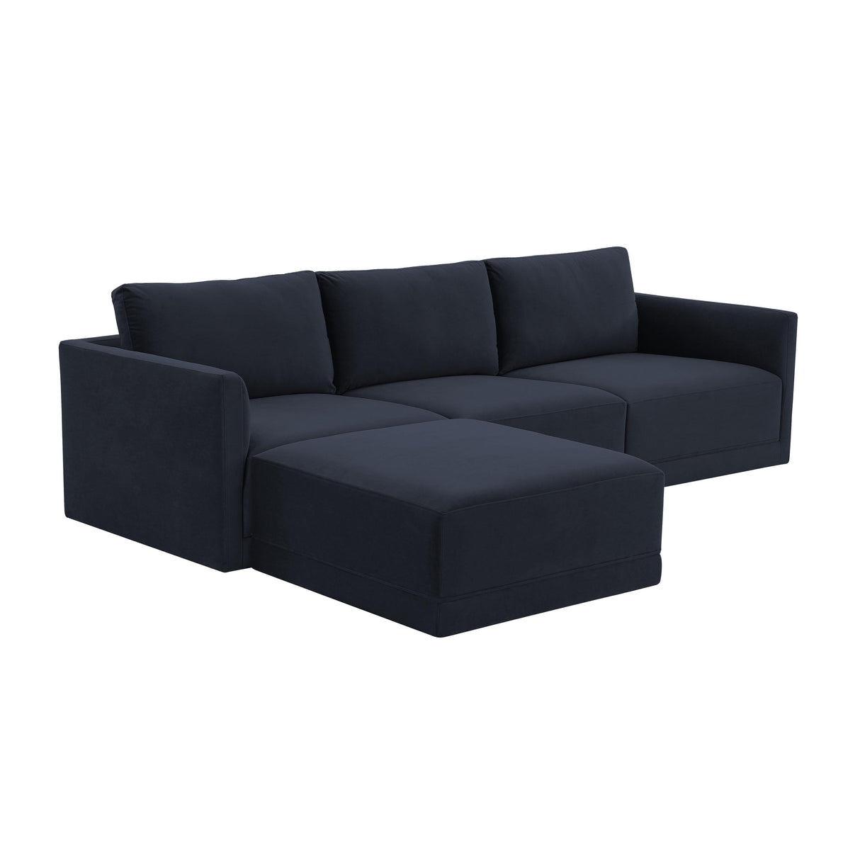 Willow Velvet Modular 4-Piece Sectional by TOV Furniture at Eve Furniture