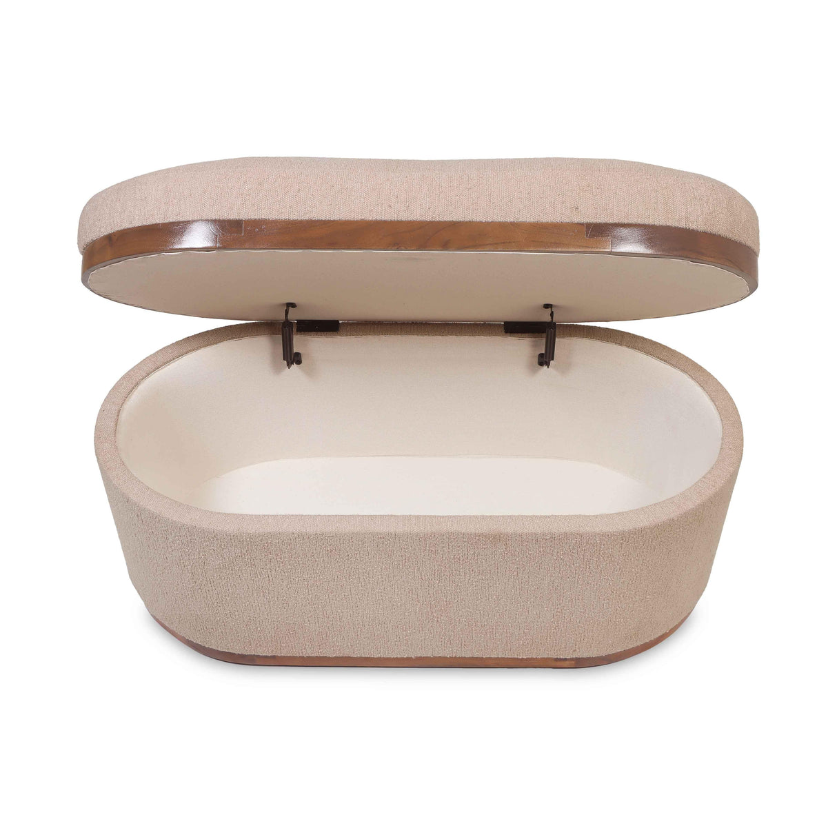 Olivier Boucle Oval Storage Ottoman by TOV Furniture at Eve Furniture