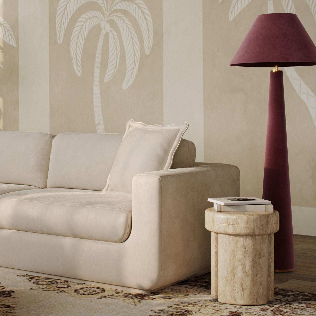 Graham Velvet Floor Lamp by TOV Furniture at Eve Furniture