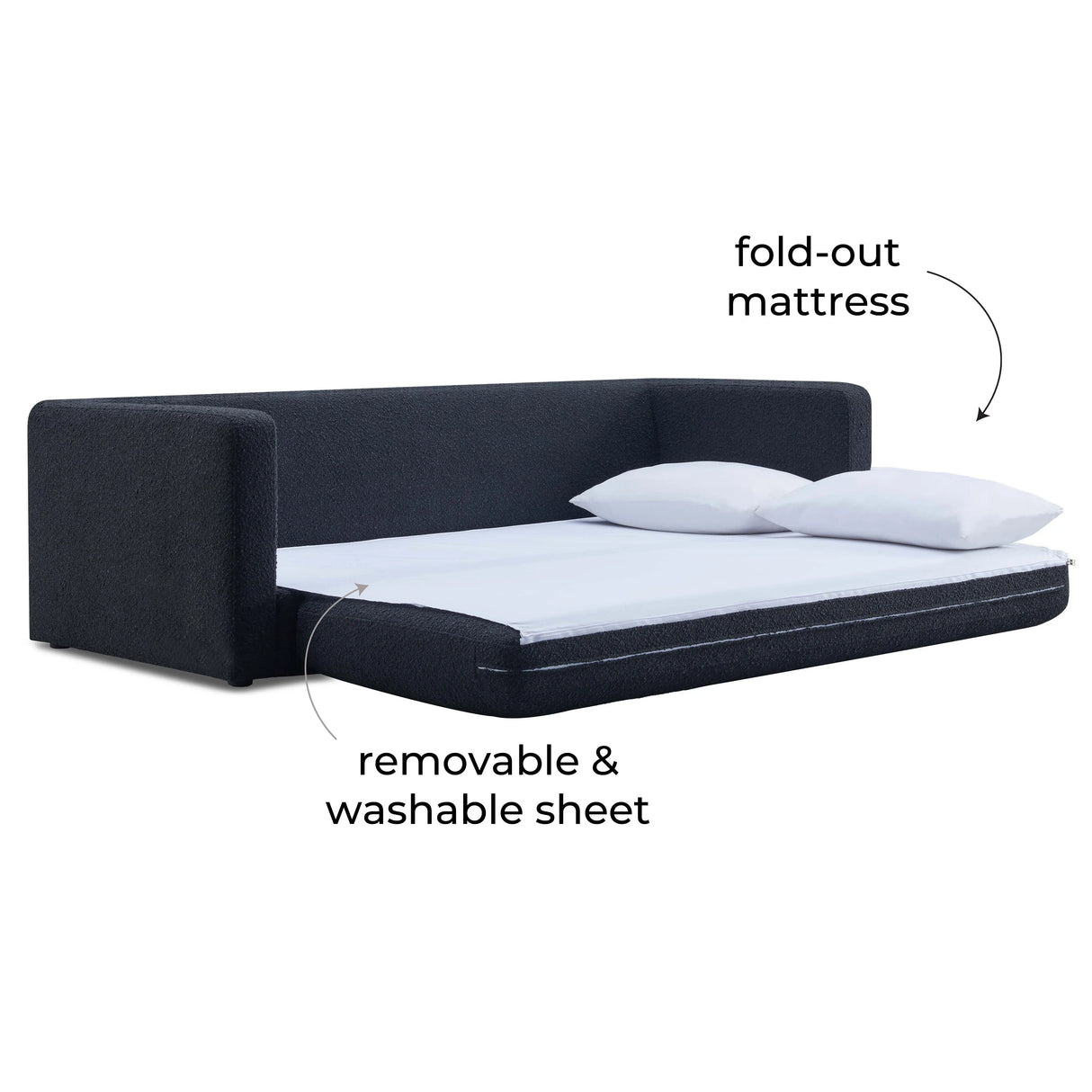 Ryan Boucle Sofa Bed by TOV Furniture at Eve Furniture