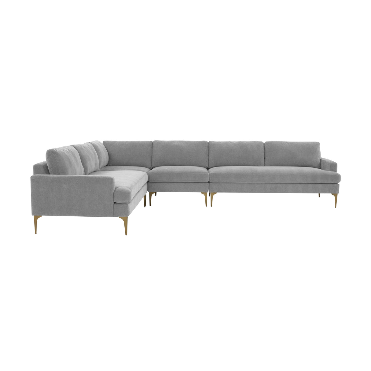Serena Velvet Large L-Sectional by TOV Furniture at Eve Furniture