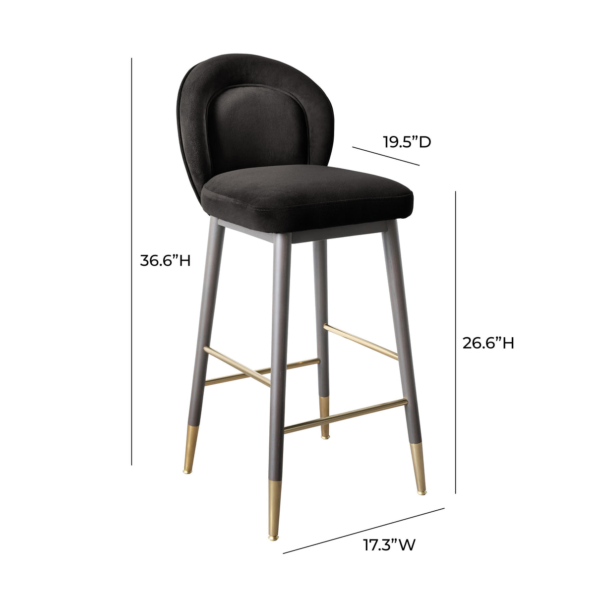 Hailey Velvet Stool by TOV Furniture at Eve Furniture