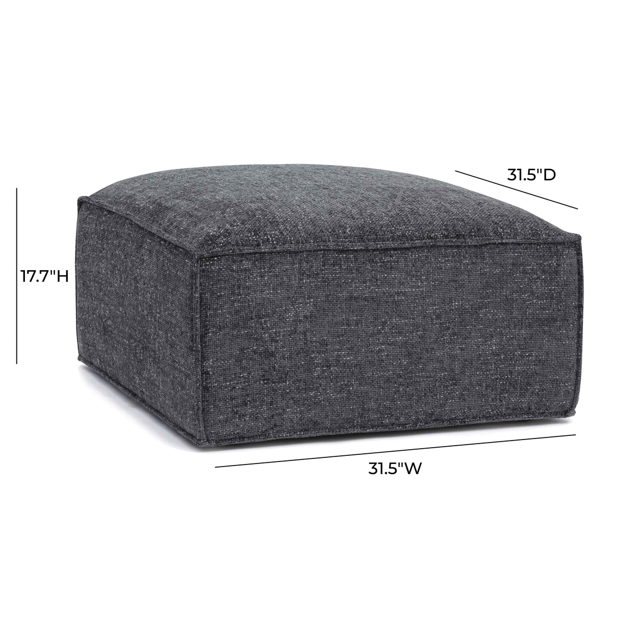 Mindy Chenille Basketweave Ottoman by TOV Furniture at Eve Furniture