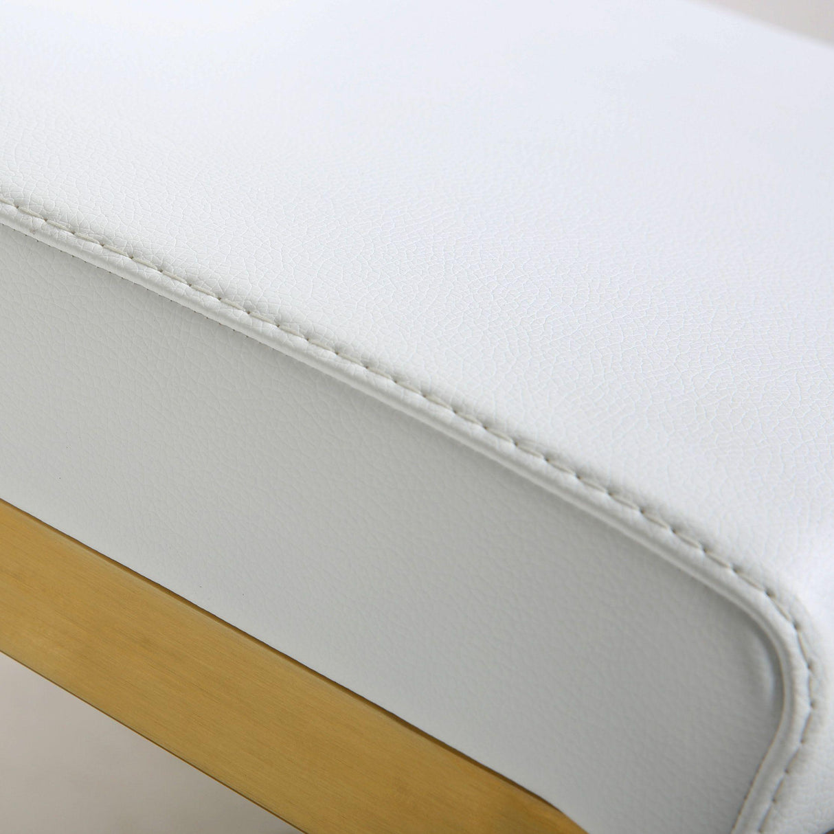 Parma Performance Vegan Leather and Gold Stainless Steel Counter Stool - Set of 2 by TOV Furniture at Eve Furniture