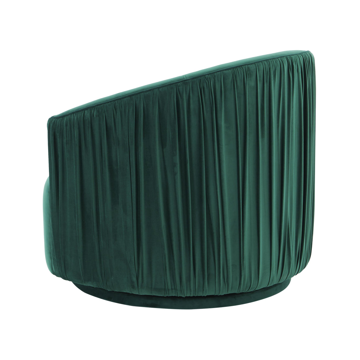 London Pleated Velvet Swivel Chair by TOV Furniture at Eve Furniture